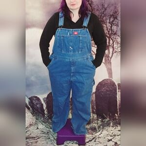 Unisex Blue Denim Overalls Dickies 40 x 30